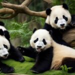 What is the social structure of giant panda groups?