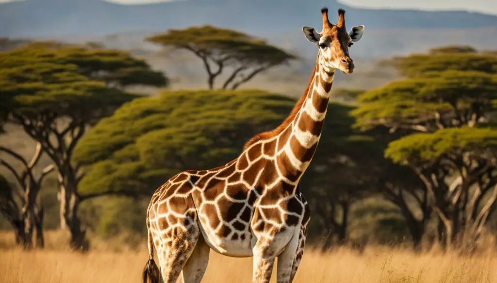 Rothschild's giraffe in the wild