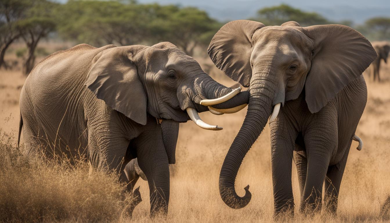 How do elephants communicate with each other in the wild?