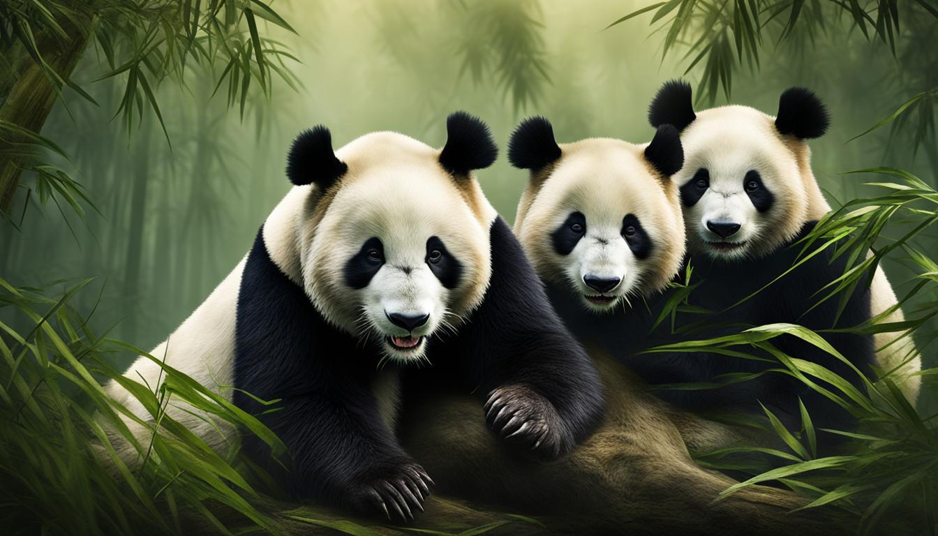 How do giant pandas communicate with each other in the wild?