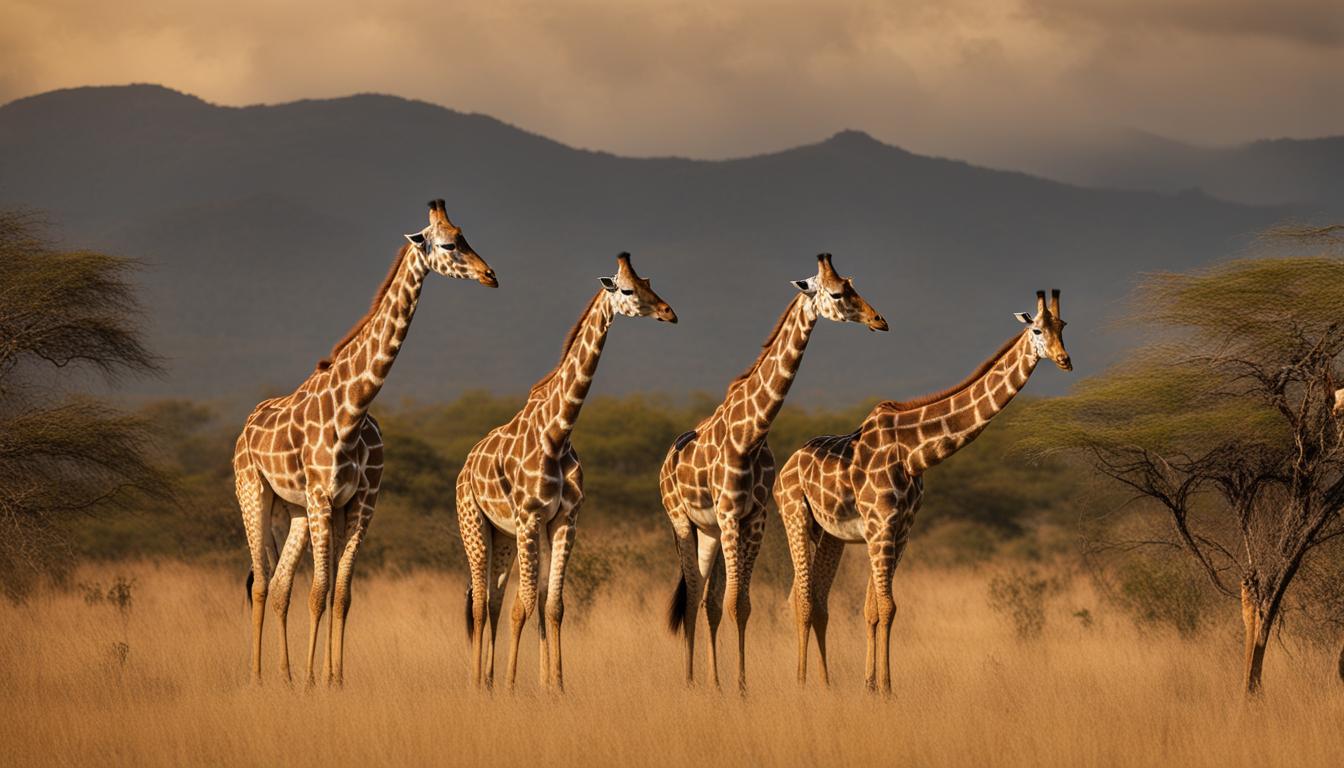 Where can giraffes be found in the wild?