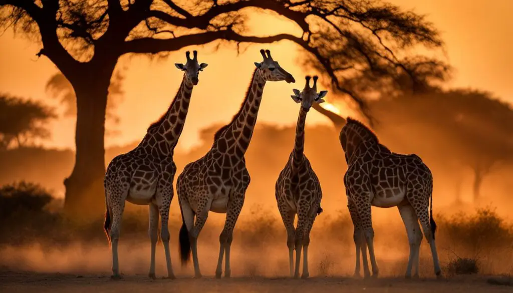 giraffes in the wild