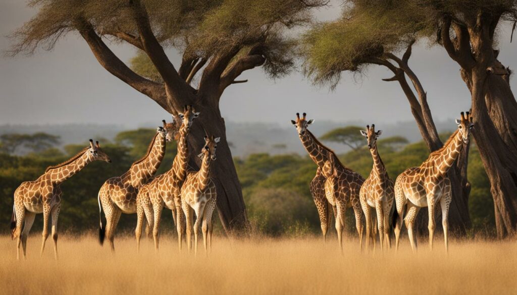 giraffes in their natural habitat