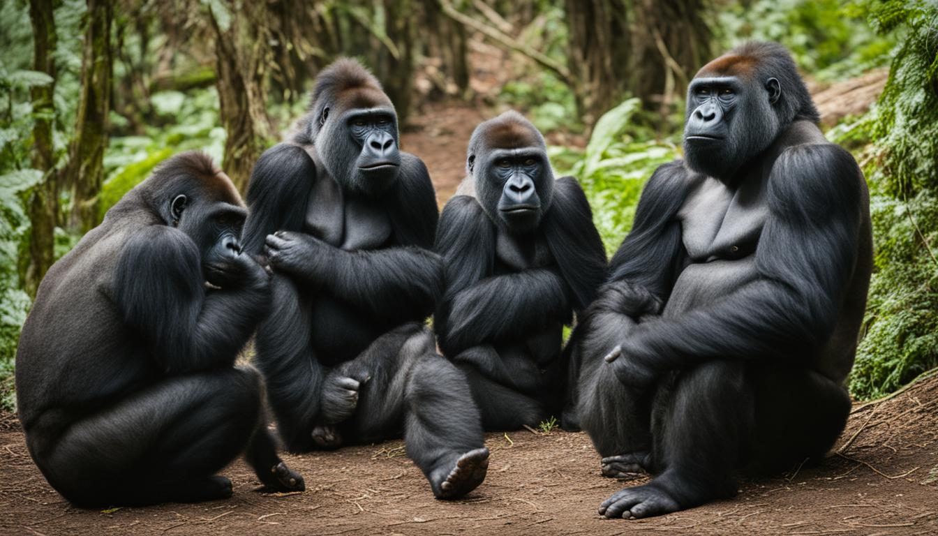 How do gorillas communicate with each other in the wild?