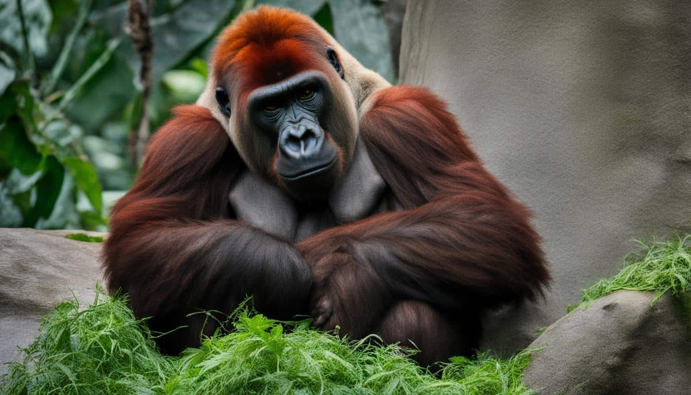 How is habitat loss impacting wild gorilla populations?