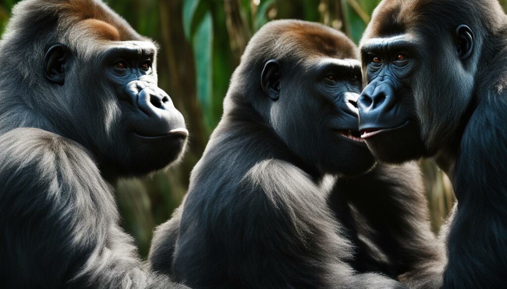 gorilla facial expressions