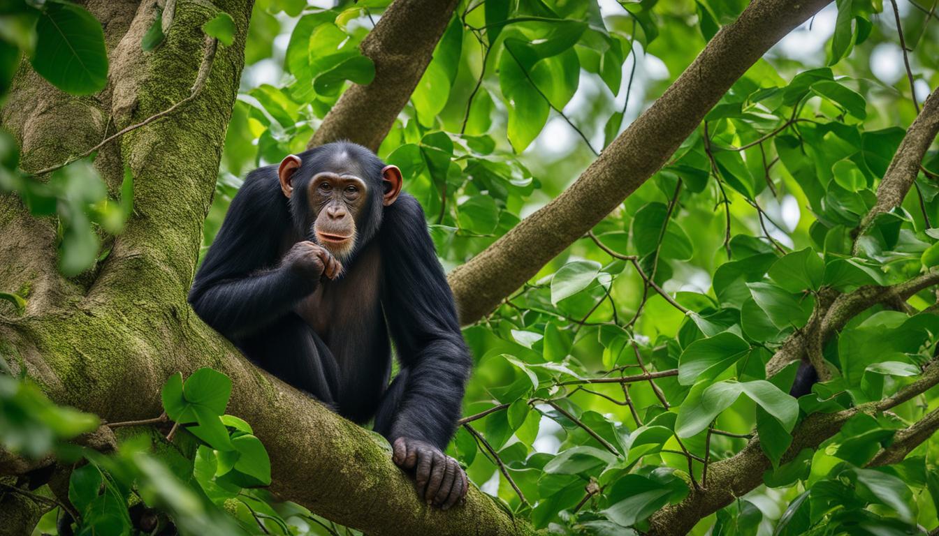 How and where do chimpanzees build their nests for rest?