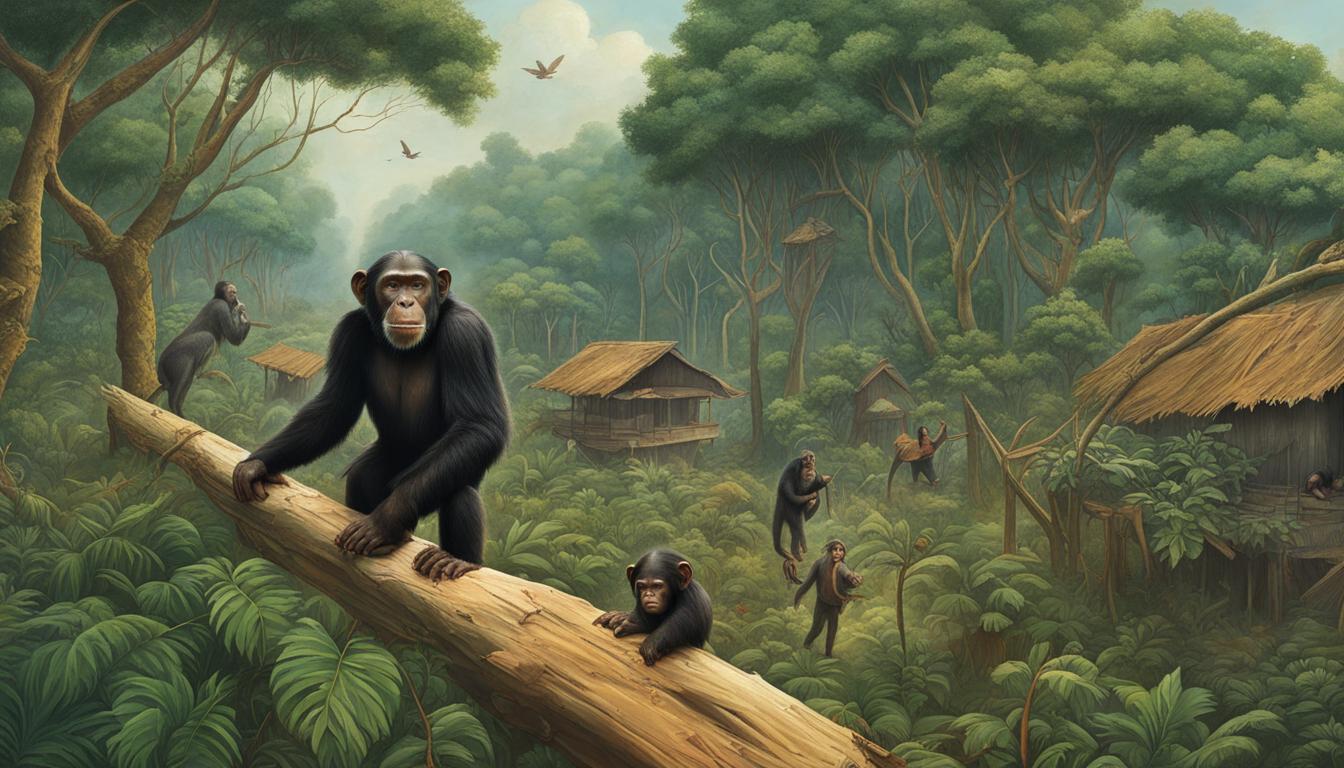 How have humans impacted chimpanzee populations historically?