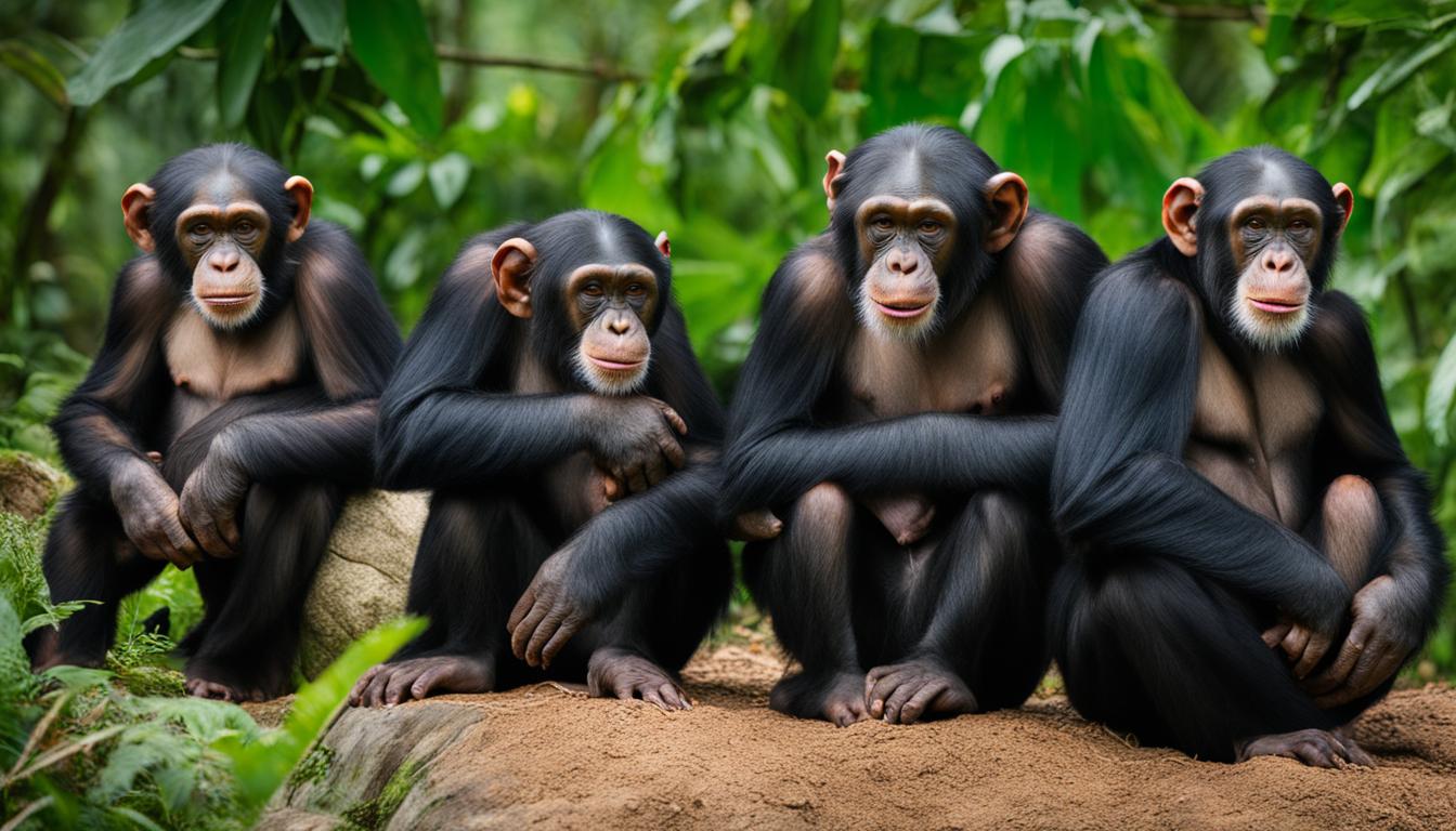 What are the different species of chimpanzees and their distinctions?