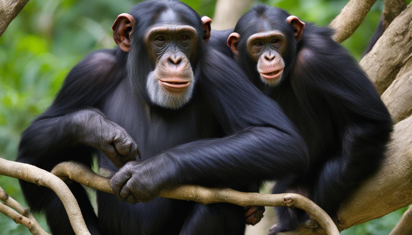 What sounds and communication methods do chimpanzees use?