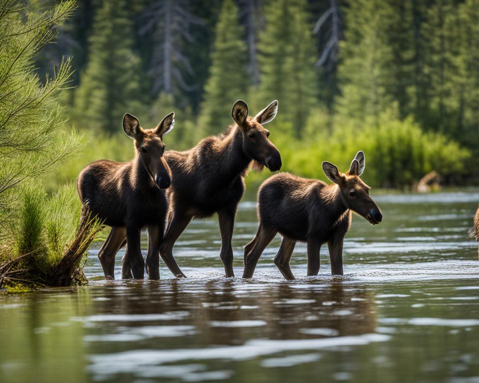 Moose calves and their lifecycle development