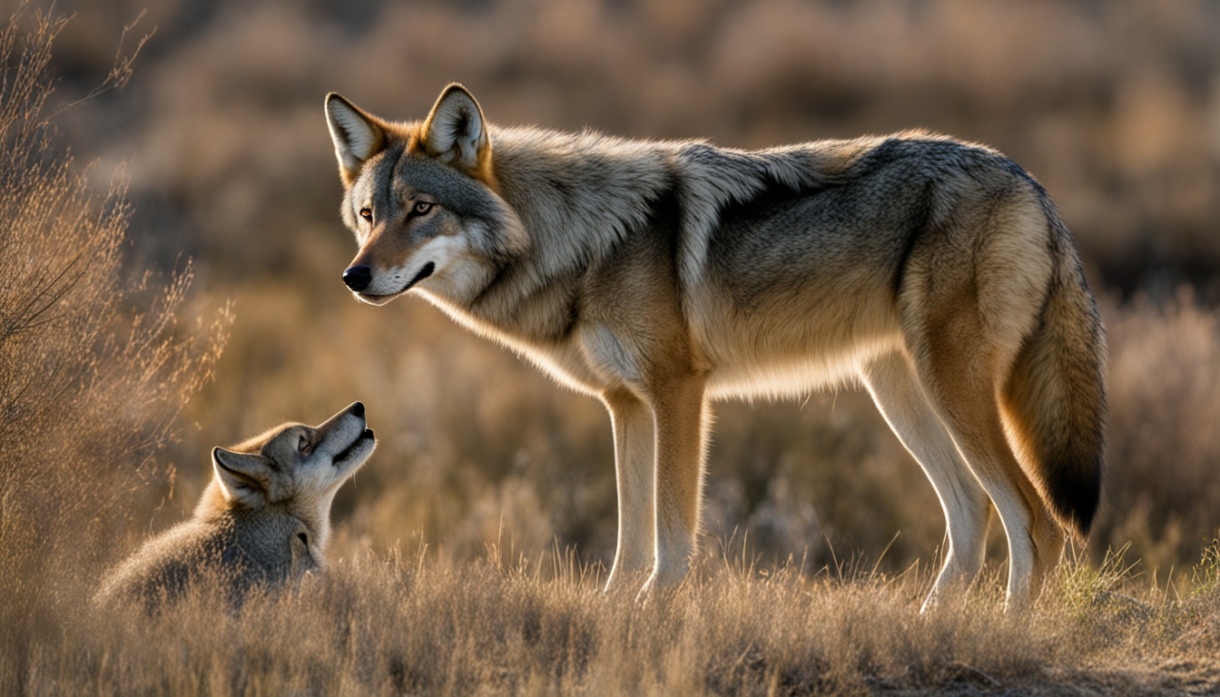 How can you tell the difference between a coyote and a wolf?