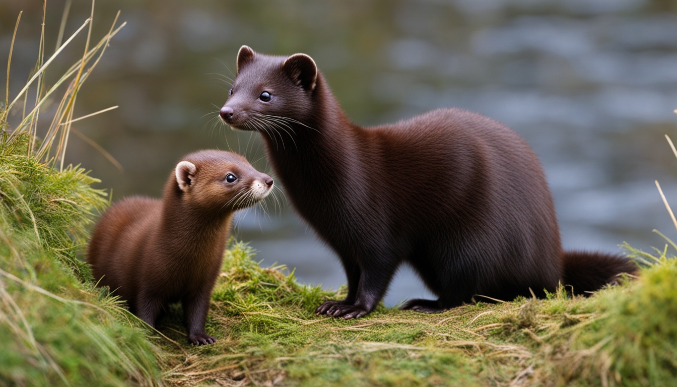 How do you distinguish between a mink and a weasel?