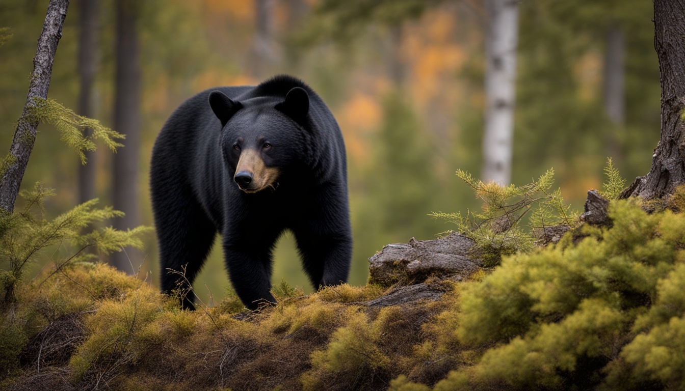 What types of habitats do black bears prefer in the USA?
