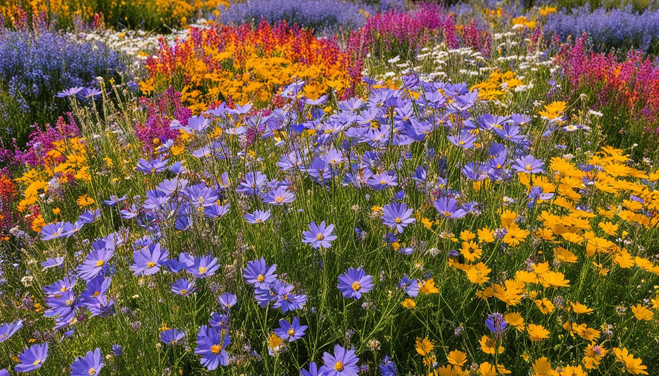 What types of wildflowers attract bees in the USA?