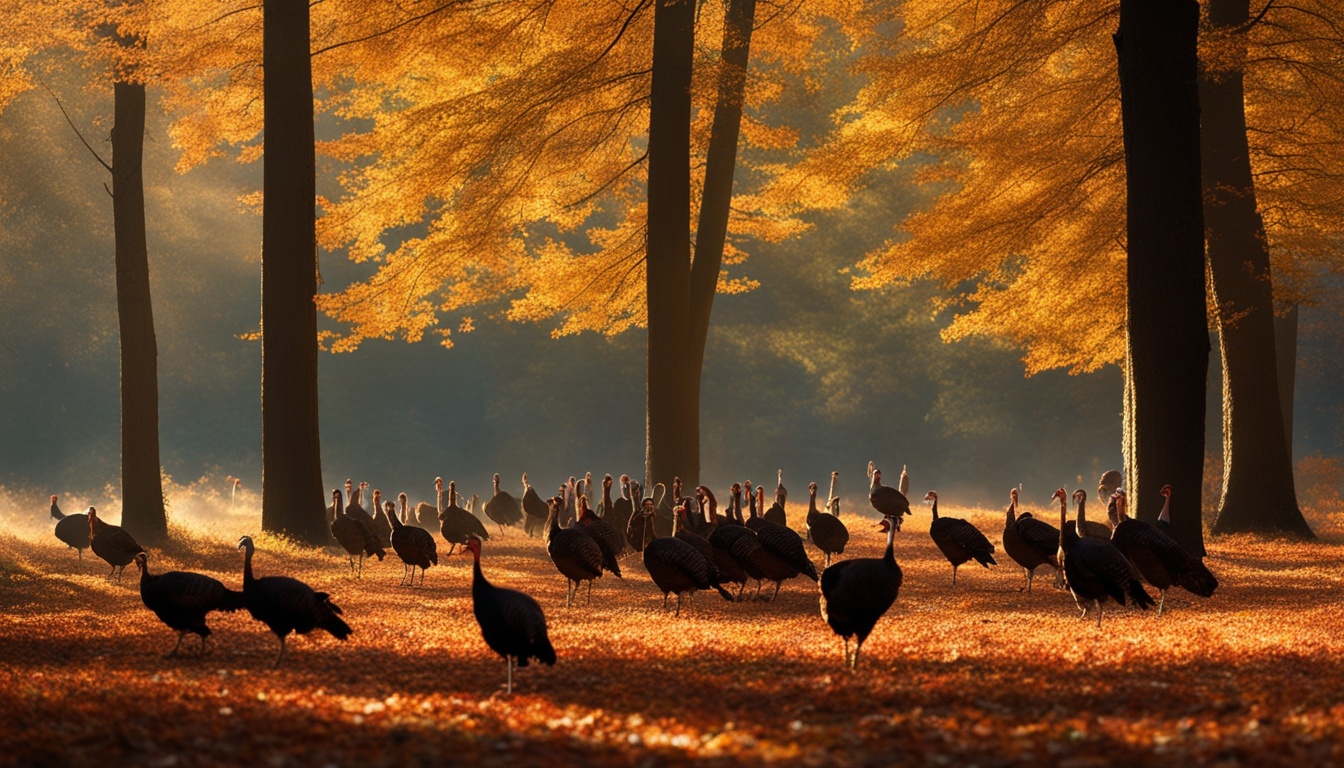 Where can you see wild turkeys in the USA?