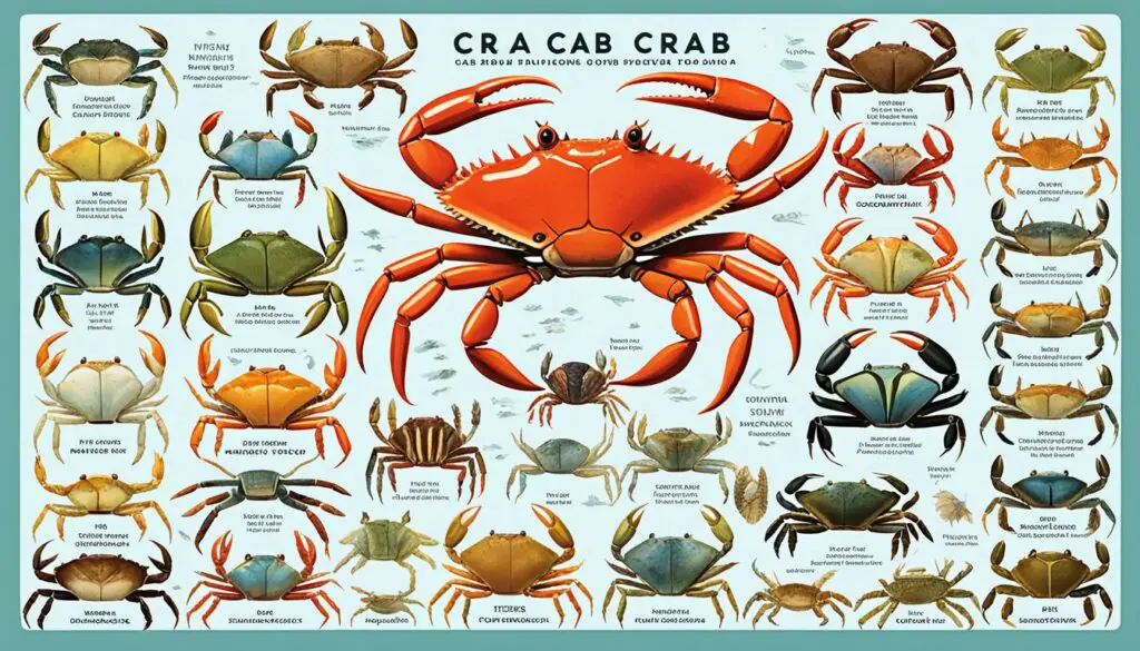 How do you identify different species of crabs in the USA?