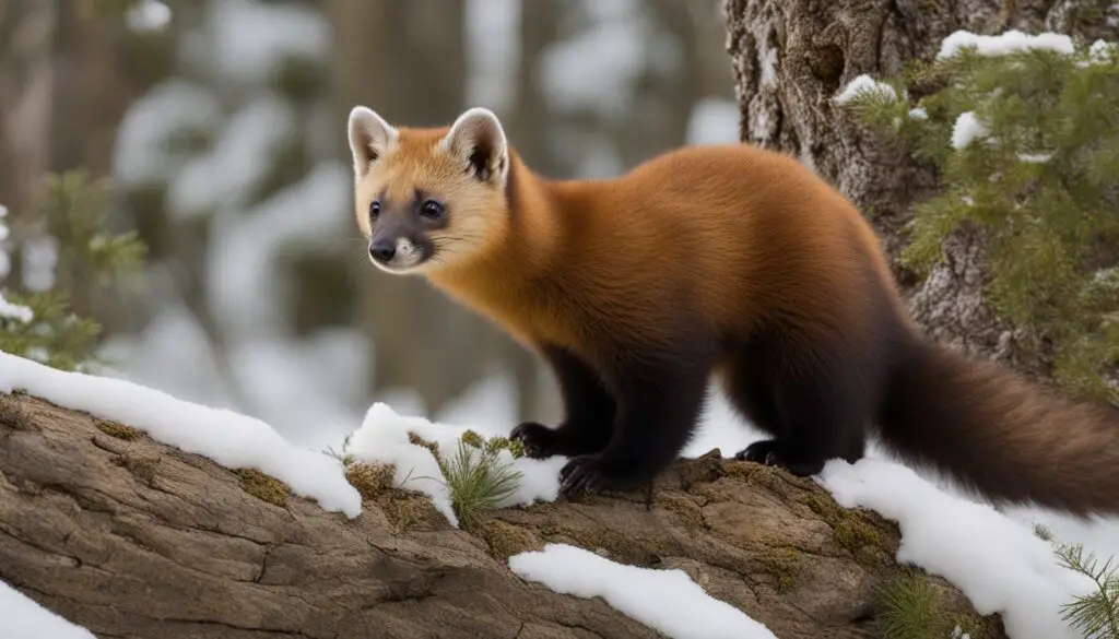 What is the range of the American marten?