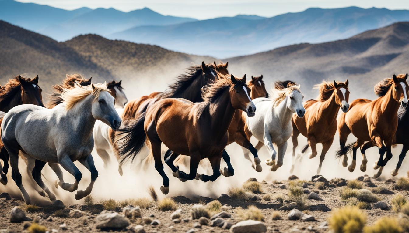 Where can you find wild horses in the USA?