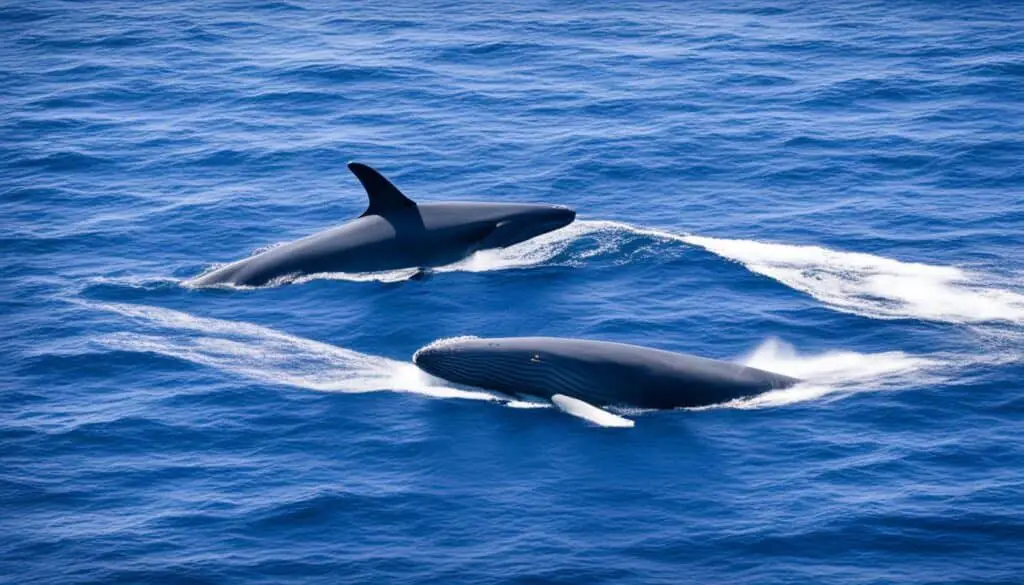 Blue whale courtship behavior