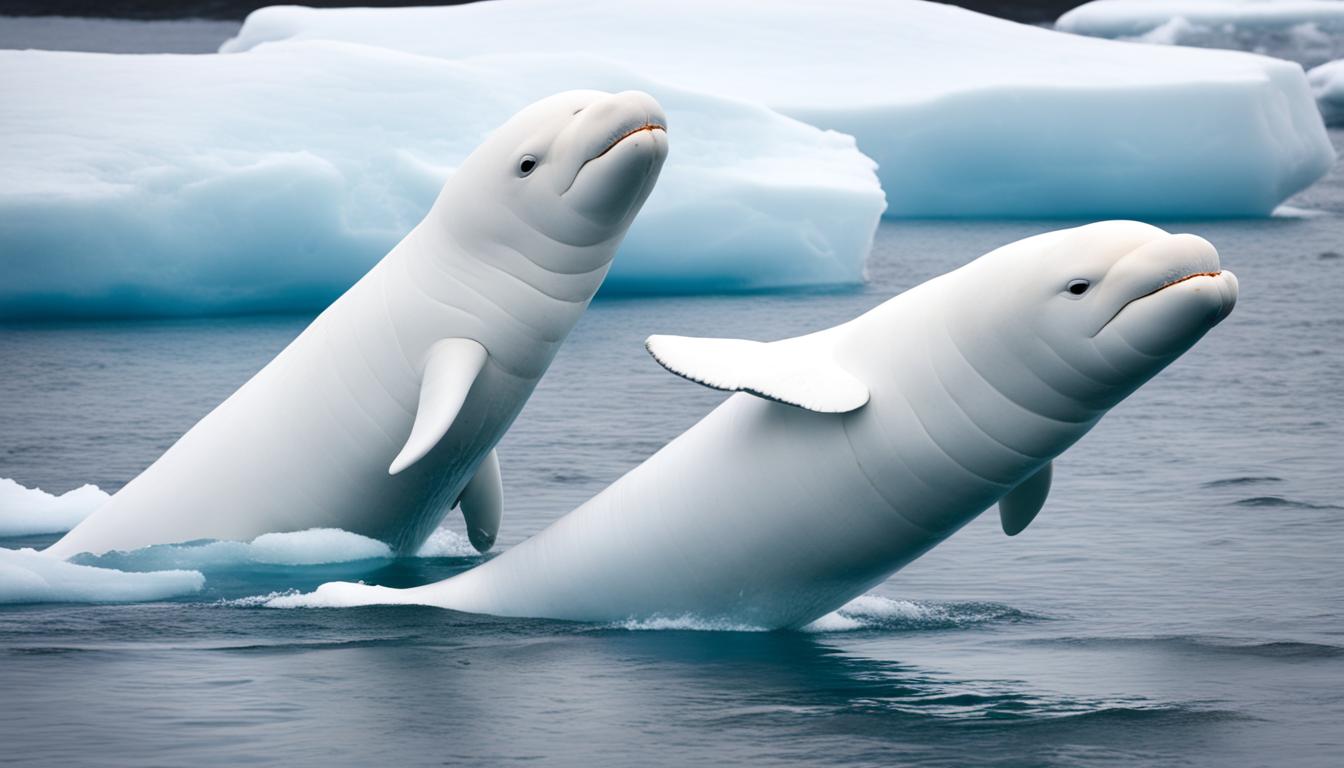 How do beluga whales adapt to cold environments?