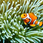 How do clownfish interact with anemones?