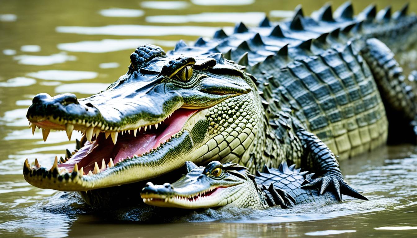 How do crocodiles care for their young?