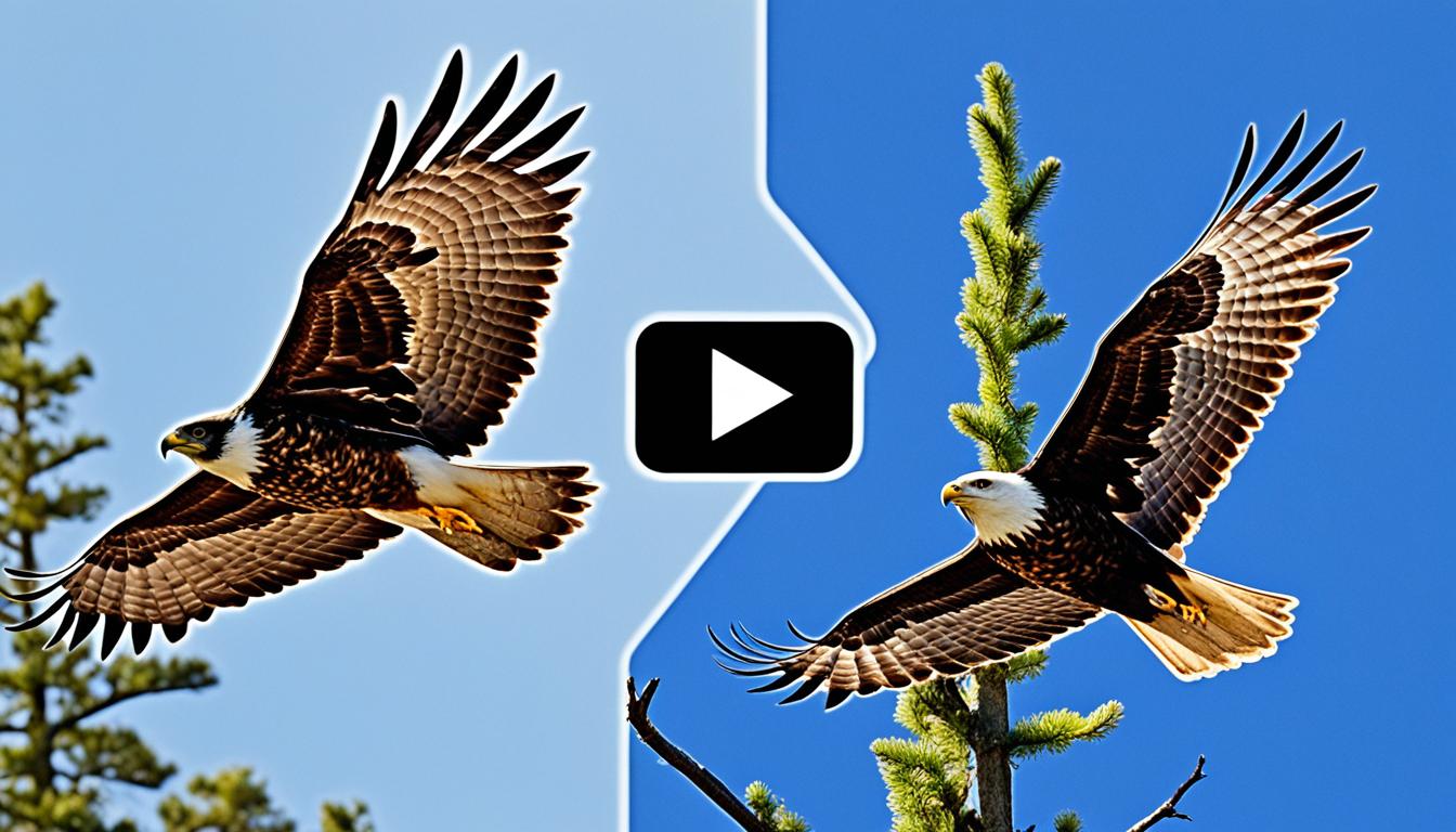 How do you distinguish between a hawk and an eagle?