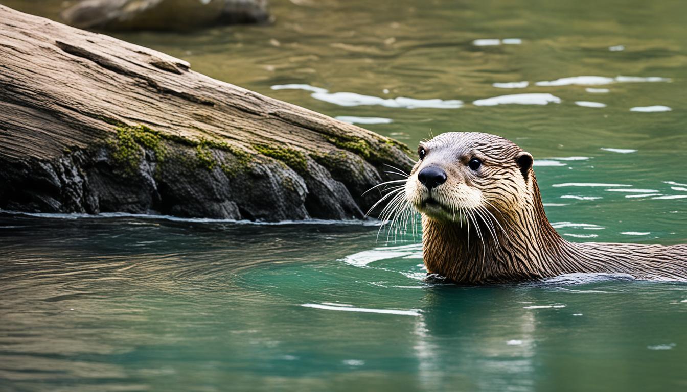 What types of habitats do river otters prefer?