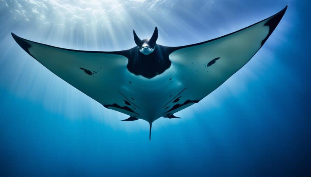 manta ray behavior in response to threats
