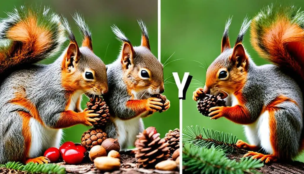 red vs grey squirrel diet