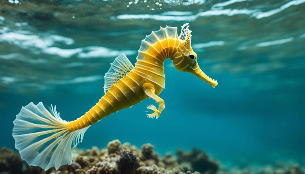 Dorsal fin and seahorse swimming methods