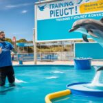 How are dolphins trained in captivity?