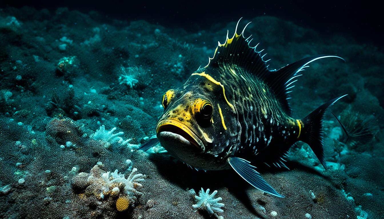 How do anglerfish camouflage?