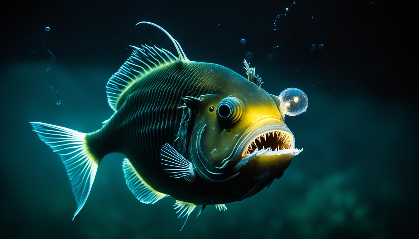 How do anglerfish use their bioluminescent lure?