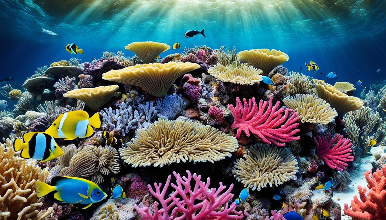 How do corals interact with other marine life?