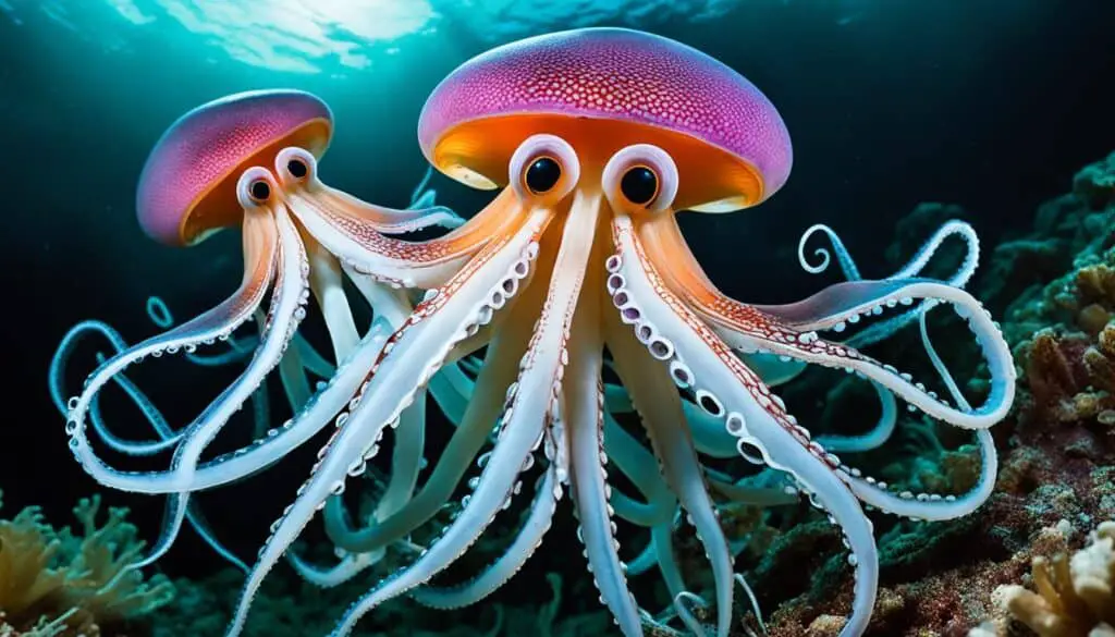 How do giant squids reproduce?