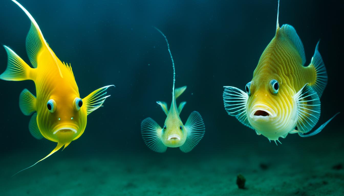 How do male and female anglerfish differ?