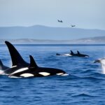 How do orcas interact with other marine life?