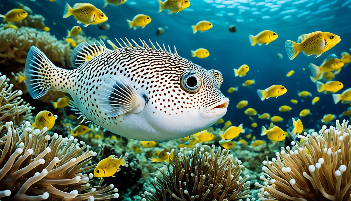 How do pufferfish interact with other marine life?