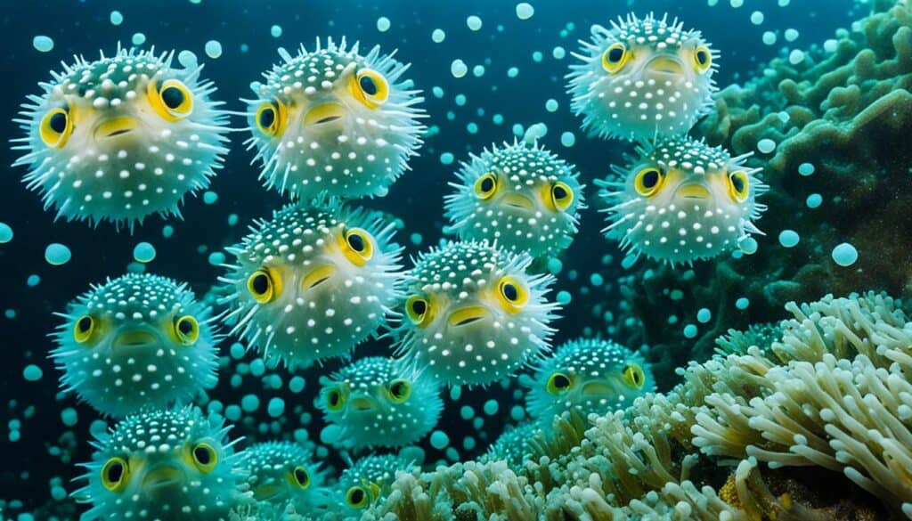 How do pufferfish reproduce?