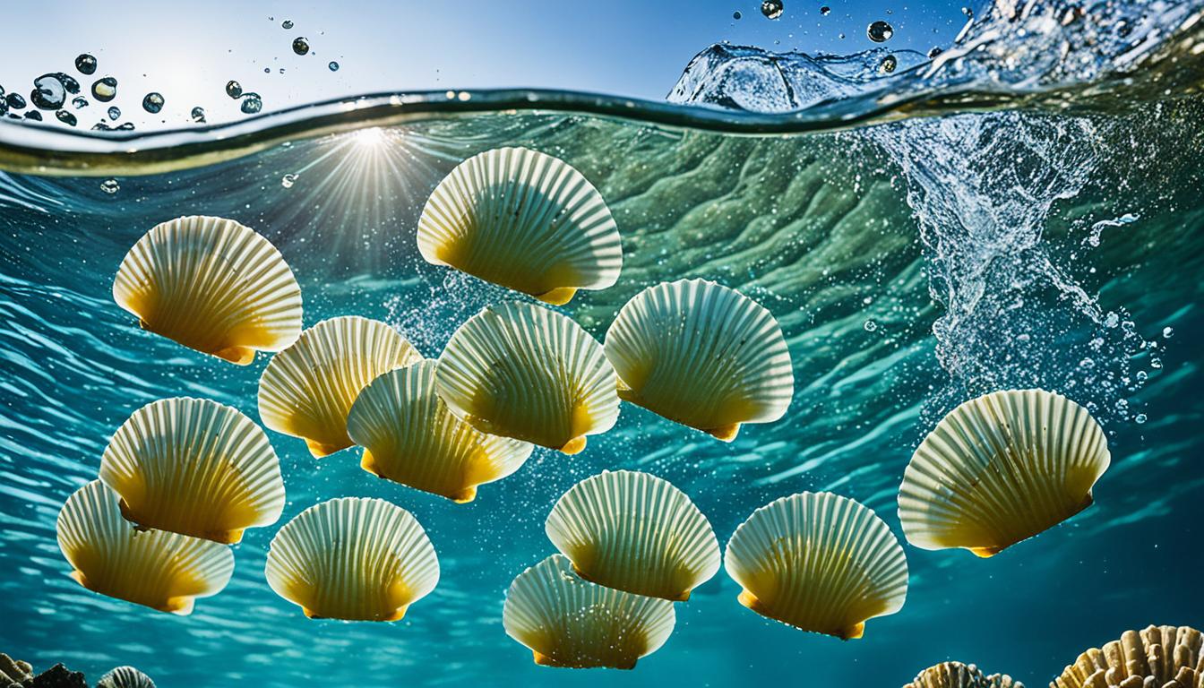 How do scallops move?