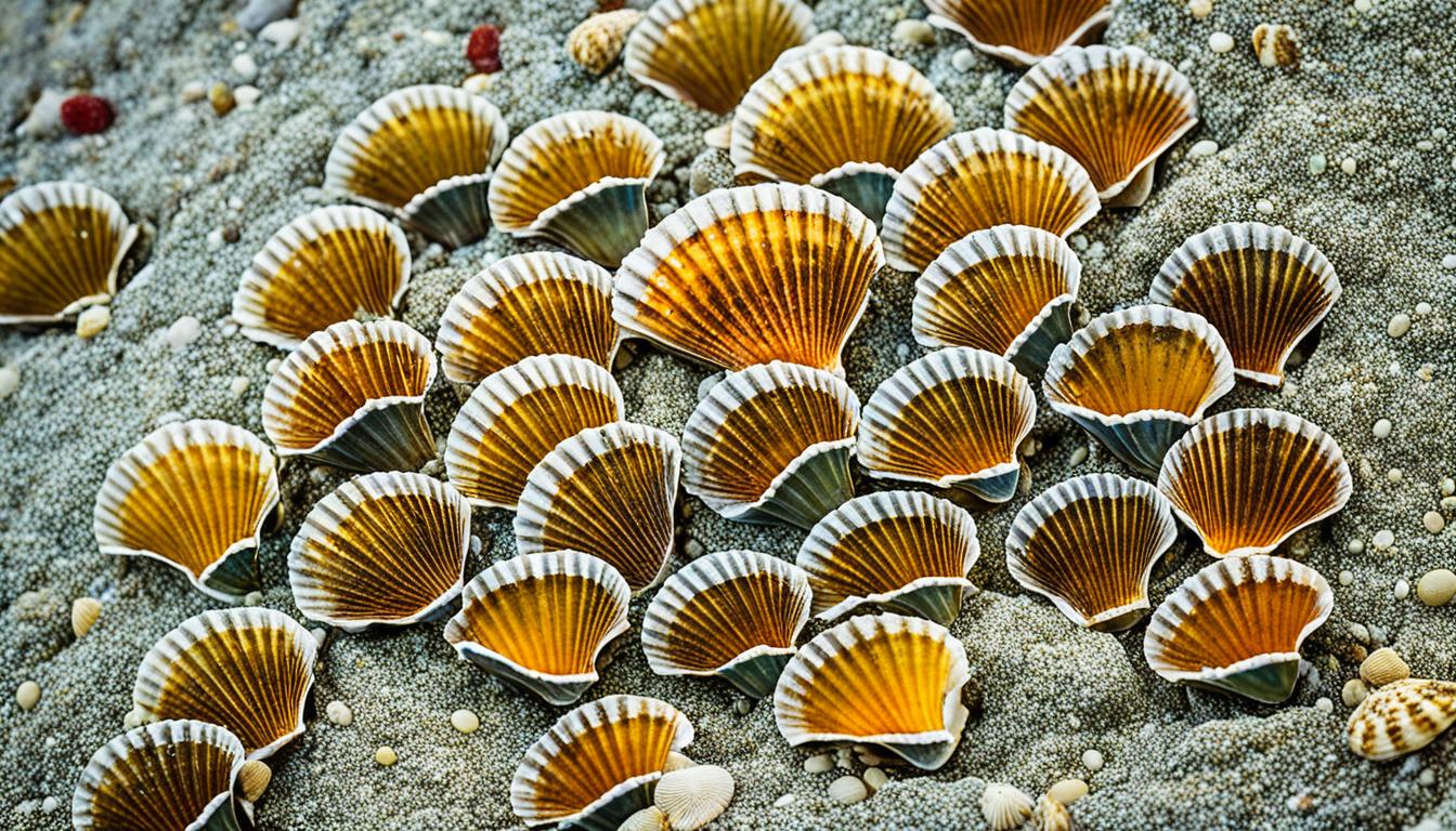 How do scallops protect themselves?