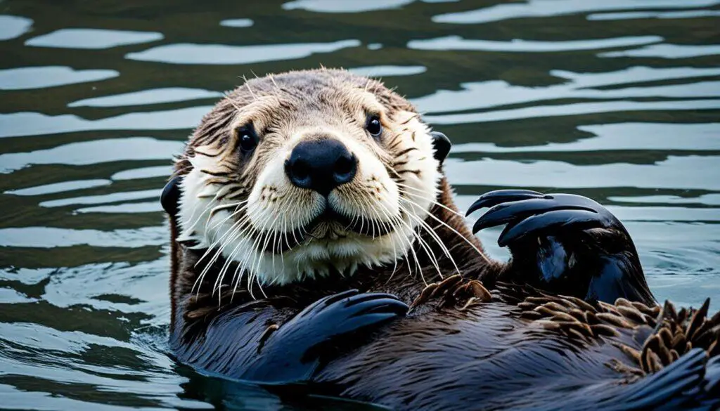 How do sea otters keep warm in cold water?