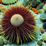 How do sea urchins interact with other marine life?