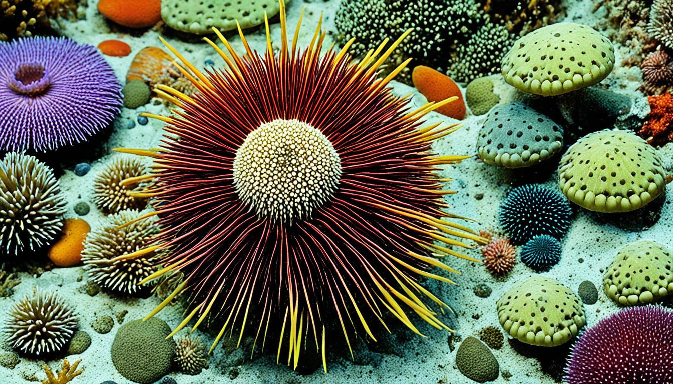 How do sea urchins interact with other marine life?