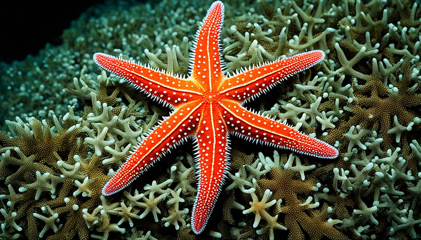 How do starfish protect themselves from predators?