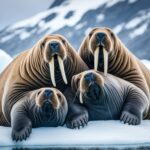 How do walruses adapt to cold environments?