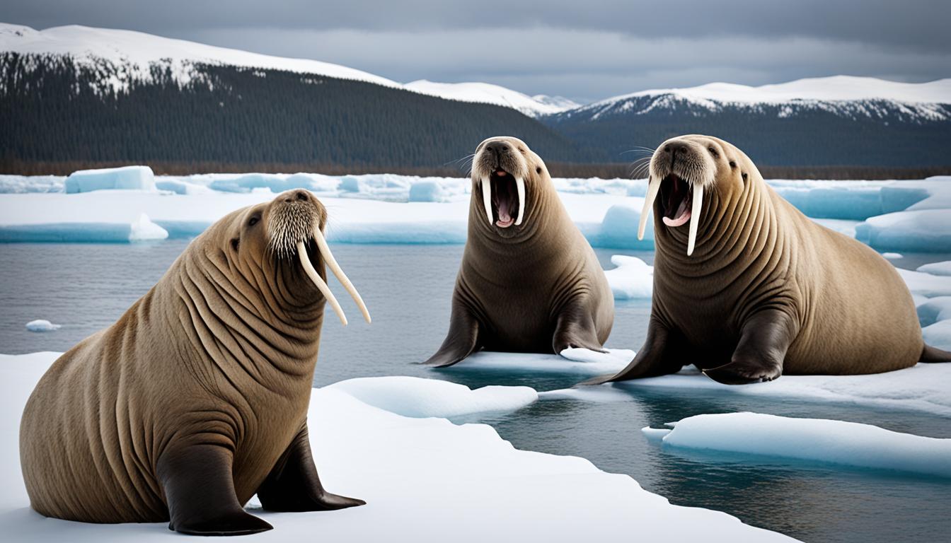 How do walruses communicate?