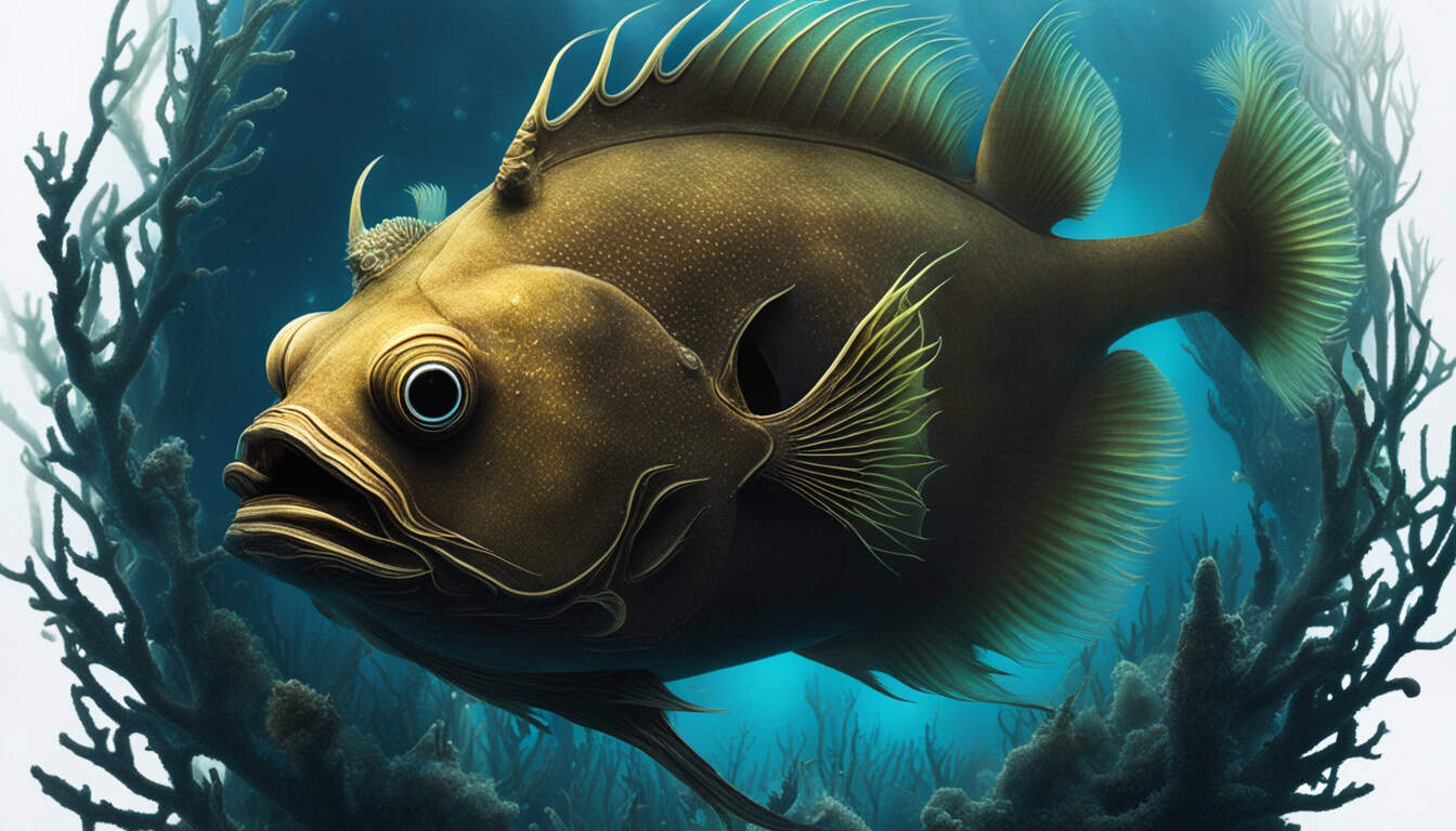 How do anglerfish camouflage?